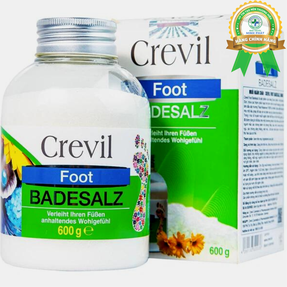 Muối ngâm chân Crevil Foot Badesalz điều trị đau xương khớp, mất ngủ 600G